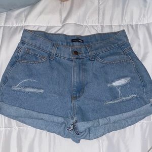 Denim shorts